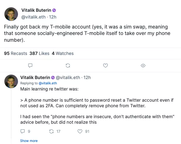 Виталик Бутерин рассказал о взломе своего X-аккаунта